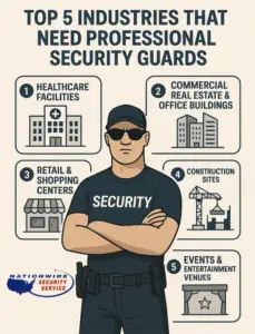 top 5 industries that need security guard service